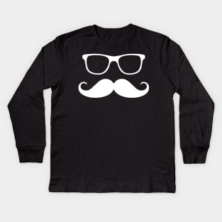 mustache Kids Long Sleeve T-Shirt